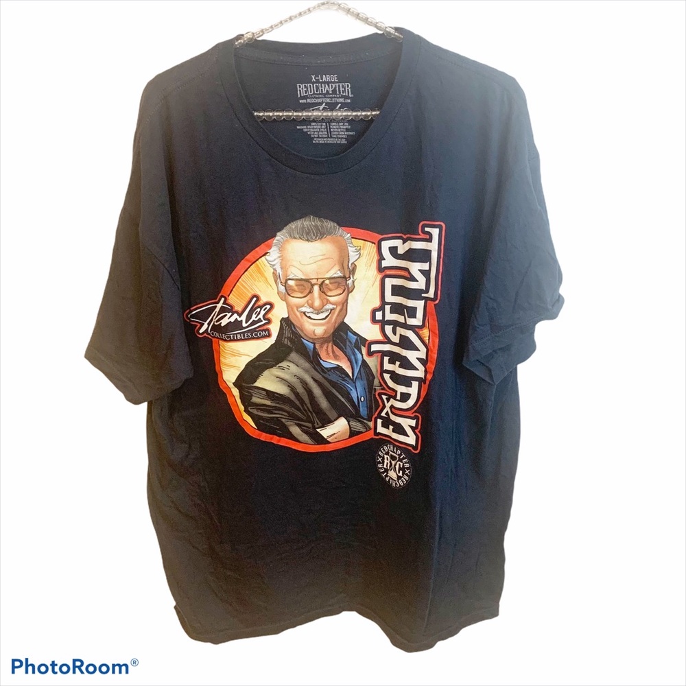 Red Chapter Size XL Black Stan Lee‎ Comic Mens Graphic T-shirt